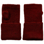 Dents Fingerlose gestrickte Pulswärmer – Burgunderrot