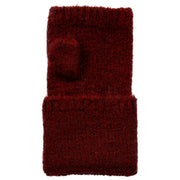 Dents Fingerlose gestrickte Pulswärmer – Burgunderrot
