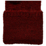 Dents Fingerlose gestrickte Pulswärmer – Burgunderrot