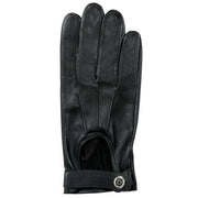 Dents Geneva Watch Keyhole Leather Driving Gloves - Black