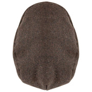 Dents Grafham Fischgräten-Tweed-Schiebermütze – Schokoladenbraun