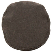Dents Grafham Fischgräten-Tweed-Schiebermütze – Schokoladenbraun