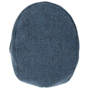 Dents Grafham Fischgräten-Tweed-Schiebermütze – Marineblau