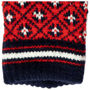 Dents Jacquard-Fair-Isle-Strickhandschuhe – Beerenrot/Marineblau