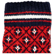 Dents Jacquard-Fair-Isle-Strickhandschuhe – Beerenrot/Marineblau