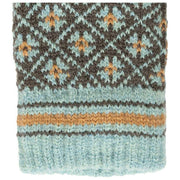 Dents Jacquard-Fair-Isle-Strickhandschuhe – Anthrazit/Blau