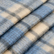 Dents Karierter Deckenschal mit Karomuster – Hellblau