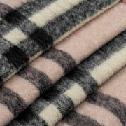 Dents Plaid-Karo-Deckenschal – Hellrosa/Schwarz