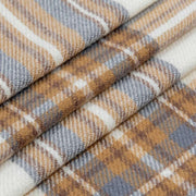 Dents Schlichter Schal mit Karomuster – Elfenbeinweiß/Kamelbeige