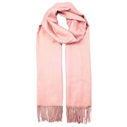 Dents Plain Pashmina Tassel Scarf - Pale Pink