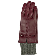 Dents Renee Touchscreen-Lederhandschuhe – Damson Burgundy/Charcoal Grey