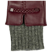 Dents Renee Touchscreen-Lederhandschuhe – Damson Burgundy/Charcoal Grey