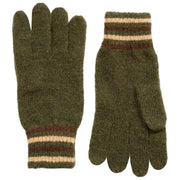 Dents Salcombe Rippstrickhandschuhe – Olivgrün