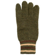 Dents Salcombe Rippstrickhandschuhe – Olivgrün