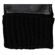 Dents Serena Quilted Chevron Fingerless Leather Gloves - Black