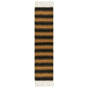 Dents Gestreifter Deckenschal – Kamelbeige/Schwarz