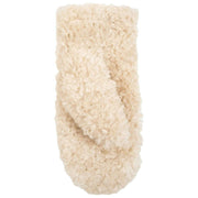 Dents Fäustlinge aus Teddyfleece – Naturbeige