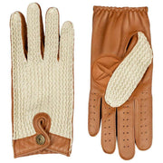 Dents Die Suited Racer Hatcher Leder-Fahrhandschuhe – Cognac Tan