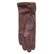 Dents Touchscreen Velour-Lined Faux Suede Gloves - Mocca Brown