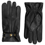 Dents Whitchurch Hirschlederhandschuhe – Schwarz