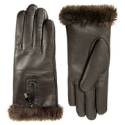 Dents Yasmin Touchscreen Leather Gloves - Mocca Brown