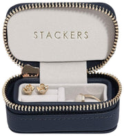 Stackers Große Reise-Schmuckschatulle mit Reißverschluss – Marineblau