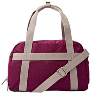 Roka Gatwick Kleine Reisetasche aus recyceltem Canvas – Kirschlackrot