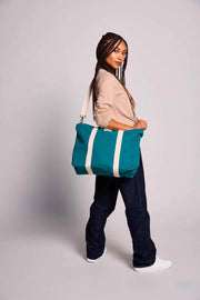 Hindbag Cesar Kleine Tragetasche – Pfauenblau