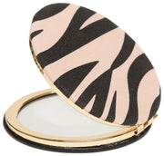 Runder Spiegel mit Tiermotiv von Alice Wheeler London – Schwarz/Zebra