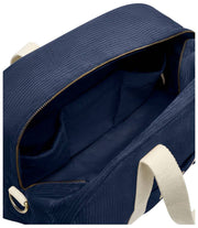 Hindbag Charlie Bowlingtasche – Samt Marineblau