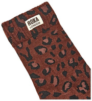 Roka Wimbledon Crew Socken – Mini Leopard Brown