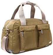 Roka Gatwick Mittelgroße Reisetasche aus recyceltem Canvas – Sea Spray Brown