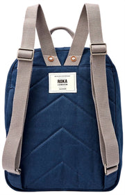 Roka Hampton Kleiner Baumwoll-Canvas-Rucksack – Admiralblau