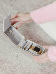 Stackers Reise-Schmuck- und Uhrenbox – Taupe