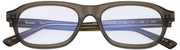 MessyWeekend Travis Blaulicht-Lesebrille – Klar/Olivgrün