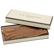Elie Beaumont Herringbone-Handschuhe – Kamelbraun