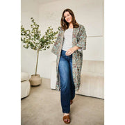 Elie Beaumont Serendipity Langer Kimono – Hellblauer Barock