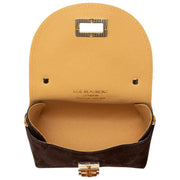 Elie Beaumont Wildleder Mini Bambou Tasche – Dunkles Schokoladenbraun