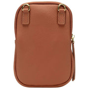 Elie Beaumont Wildleder-Handytasche – Hellbraun