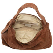 Elie Beaumont Wildleder-Slouch-Tasche – Mittelbraun