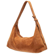 Elie Beaumont Wildleder-Slouch-Tasche – Hellbraun