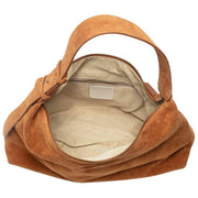 Elie Beaumont Wildleder-Slouch-Tasche – Hellbraun