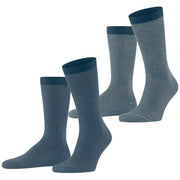 Esprit Allover Stripe 2 Pack Socks - Blue Mix