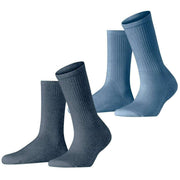 Esprit Basic Tennis 2 Pack Socks - Blue Mix