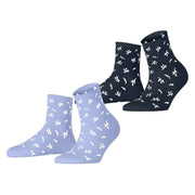 Esprit Twig 2 Pack Socks - Blue/Navy