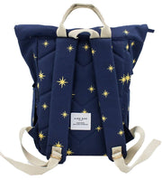 Freundliche Tasche London Hackney bestickter mittlerer Rucksack - Navy Stars