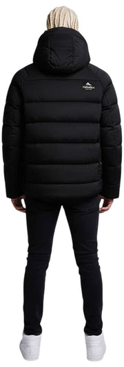 Helvetica Mountain Pioneers Sniper Daunenjacke mit Kapuze – Schwarz