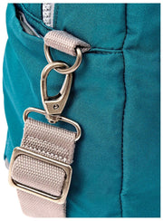 Roka Gatwick Kleine Reisetasche aus recyceltem Canvas – Deep Teal Blue