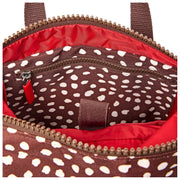 Roka Canfield B Kleiner Rucksack aus recyceltem Canvas – Brauner Fleck