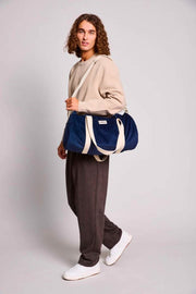 Hindbag Simon Duffle Bag – Samt Marineblau